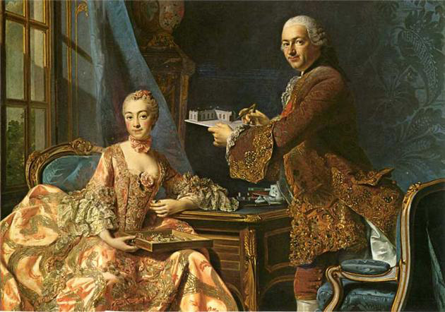 Alexander Roslin Double portrait, Architect Jean-Rodolphe Perronet with his Wife